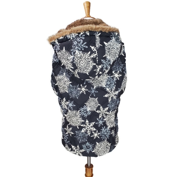 Eddie Bauer Goose Down Quilted Jacket Zip Hooded Snowflake Vest Coat Sz Medium - Picture 5 of 15